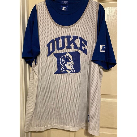 Vintage RARE STARTER 90s DUKE Blue Devils Mens Jersey T-Shirt NCAA Korea Large - Picture 16 of 16